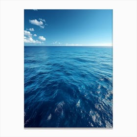 Blue Sea Water Canvas Print