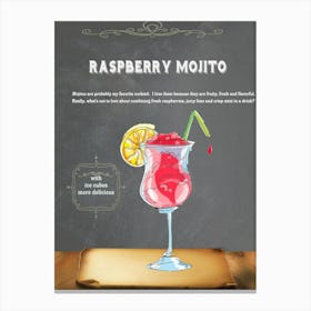 Raspberry Mojito Canvas Print