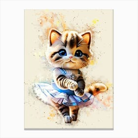 Ballerina Cat Canvas Print