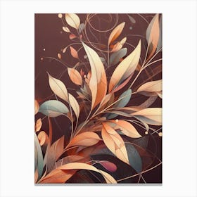 Abstract Plant Painting 2 Canvas Print