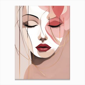 Beautiful Woman Face Canvas Print