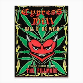 Cypress Hill Concert Poster 1995 F 205 Fillmore Canvas Print