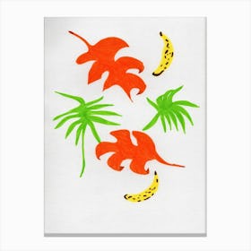 Leaves And Bananas Canvas Print