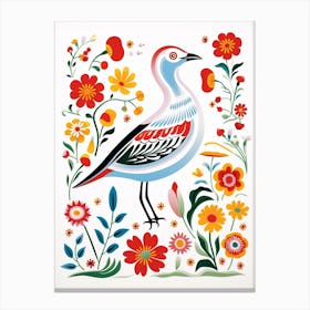 Scandinavian Bird Illustration Seagull 1 Canvas Print