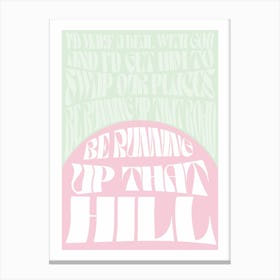 Kate Bush Running Up That Hill Print Canvas Print