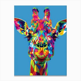 Colorful Giraffe Canvas Print