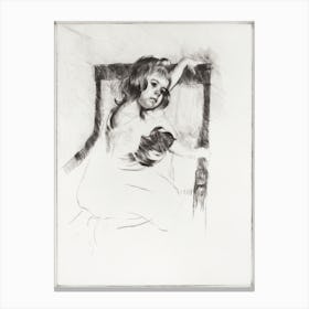 Margot, Resting Arms On Back Of Armchair (1903), Mary Cassatt Canvas Print