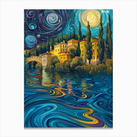 Starry Night In Venice Canvas Print