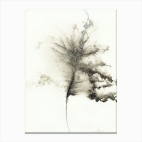 Abstract Leaf in India Ink Painting Canvas Print