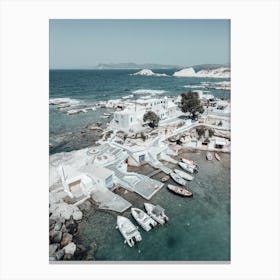 Syrmata Fisherman Houses, Cyclades Canvas Print