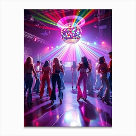 Disco Dancers of 1980 Canvas Print