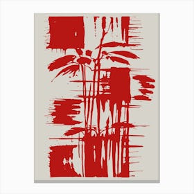 Abstract Red And Beige Canvas Print