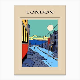Minimal Design Style Of London, United Kingdom 3 Poster Canvas Print