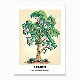 Lemon Tree Storybook Illustration 1 Poster Canvas Print