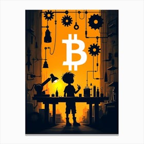 Bitcoin 5 Canvas Print