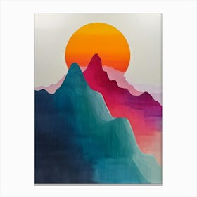 Sunset Over The Mountains 7 Canvas Print