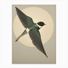 Ohara Koson Inspired Bird Painting Swallow 4 Canvas Print