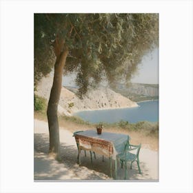 Table By The Sea Canvas Print