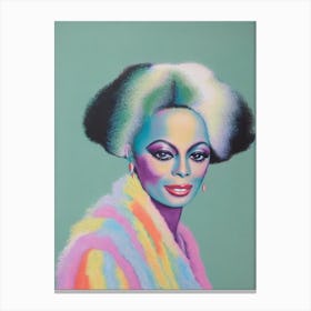 Diana Ross Colourful Illustration Canvas Print
