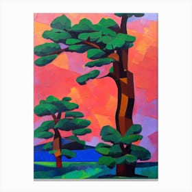 Pinyon Pine Tree Cubist Canvas Print