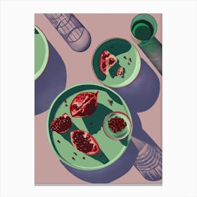 Pomegranate Still-life Canvas Print
