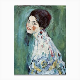 Woman In A White Dress Canvas Print