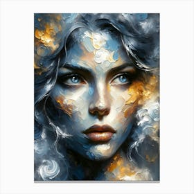 Woman With Blue Eyes Canvas Print