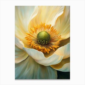 White Peony Flower 1 Canvas Print