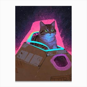 Cat In Space 7 Canvas Print