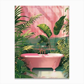 Pink Bathroom Canvas Print