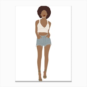 Afro Girl Canvas Print