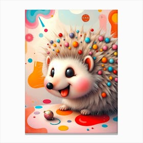 Sir Pricklesworth the Brave: A Cute Hedgehog Artwork For Kids Canvas Print