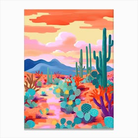 Colourful Desert Illustration 9 Canvas Print