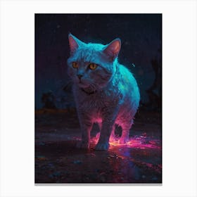 Cat In The Dark 5 Canvas Print