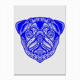 Bulldog Pattern Canvas Print