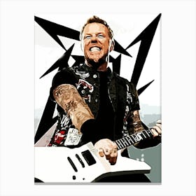 James Hetfield Metallica band music 1 Canvas Print