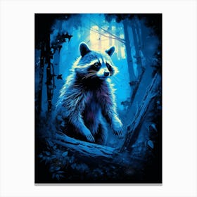 Raccoon Guardians Pop Art 1 Canvas Print