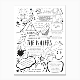 The Killers Doodle Lyrics Canvas Print