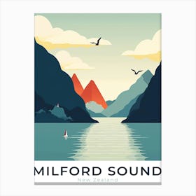 New Zealand Milford Sound Travel Canvas Print