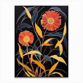 Gaillardia 2 Hilma Af Klint Inspired Flower Illustration Canvas Print