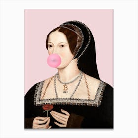Anne Boleyn Bubble-Gum Queen Canvas Print
