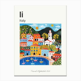 Kids Travel Alphabet  Italy 4 Canvas Print
