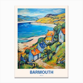 Barmouth Wales Uk Travel Poster Canvas Print