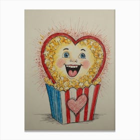 Heart Of Popcorn Canvas Print