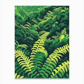 Ferns In The Jungle Canvas Print