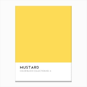 Mustard Color Block Collection Canvas Print