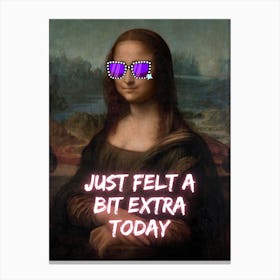 Mona Lisa Extra Canvas Print