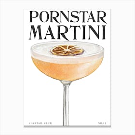 Watercolour Pornstar Martini Canvas Print