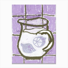 Jug Of Lemonade, violet Canvas Print