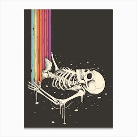 Rainbow Skeleton 3 Canvas Print